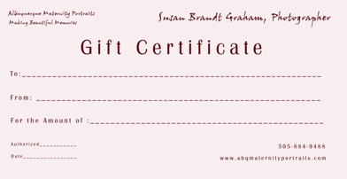 back of gift certificate